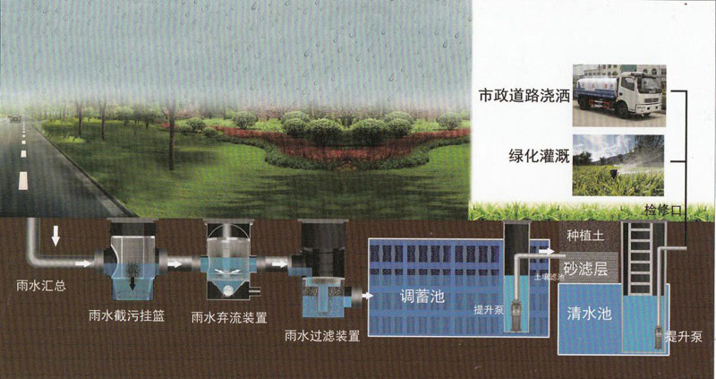 海綿城市-市政道路示意圖